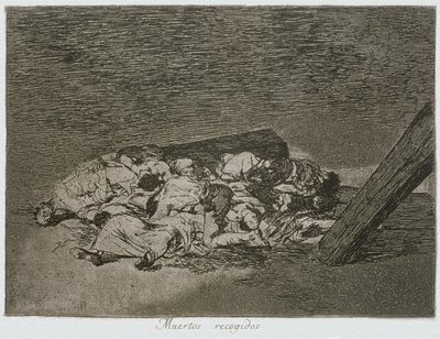 Harvest of the dead, skylt 63 av "The Disasters of War" av Francisco Jose de Goya y Lucientes