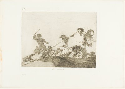 Han förtjänade det, skylt 29 från The Disasters of War av Francisco Jose de Goya y Lucientes
