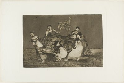 Tyngre än en död åsna, tallrik en från Los Proverbios av Francisco Jose de Goya y Lucientes