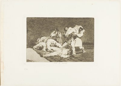 Det blir samma sak, skylt 21 från The Disasters of War av Francisco Jose de Goya y Lucientes
