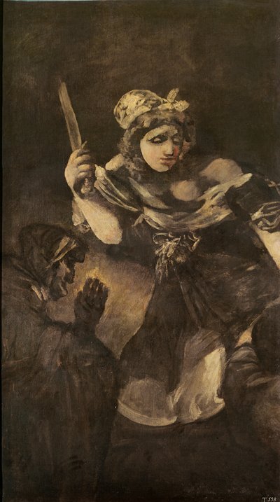 Judith och Holofernes (olja på duk) av Francisco Jose de Goya y Lucientes