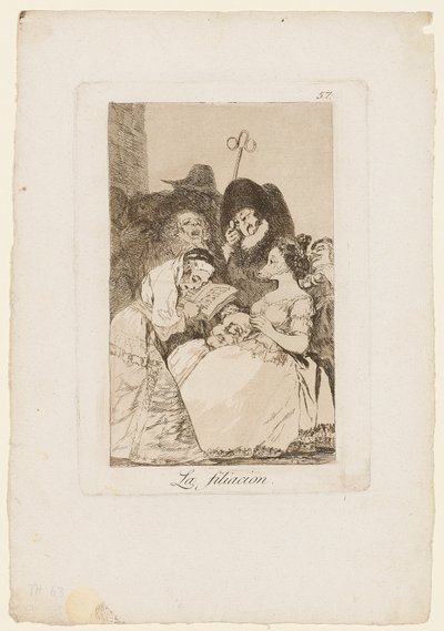La Filiacion, tallrik från "Los Caprichos", 1799 av Francisco de Goya