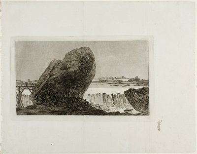 Landskap med vattenfall av Francisco Jose de Goya y Lucientes