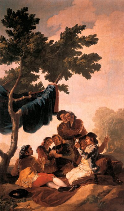 ""Kortspelarna"" Målning av Francisco de Goya y Lucientes (1746-1828) för en gobeläng gjord på Royal Tapestry Manufactory för matsalen i El Pardo Palace 1778. Pradomuseet. Madrid av Francisco Jose de Goya y Lucientes