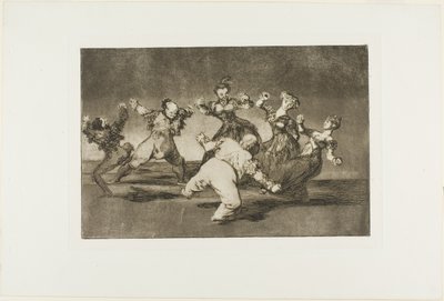 Merry Folly, från Disparates, publicerad som plåt 12 i Los Proverbios av Francisco Jose de Goya y Lucientes