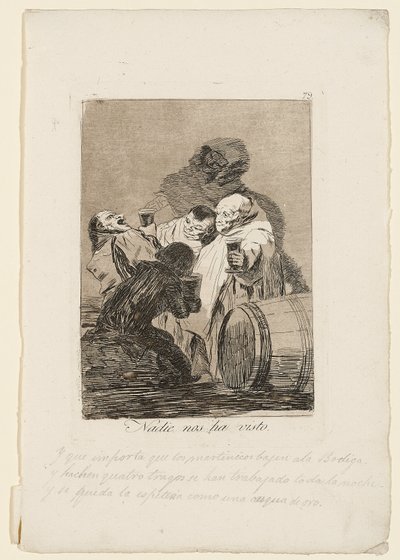 Ingen har sett oss, tallrik från "Los Caprichos", 1799 av Francisco de Goya