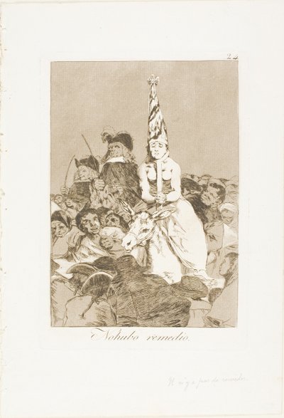 Inget kunde göras åt det, skylt 24 från Los Caprichos av Francisco Jose de Goya y Lucientes