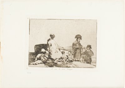 Kanske är de av en annan ras, skylt 61 från The Disasters of War av Francisco Jose de Goya y Lucientes