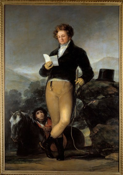 Porträtt vid foten av Don Francisco av Borja Telez Giron av Francisco de Goya