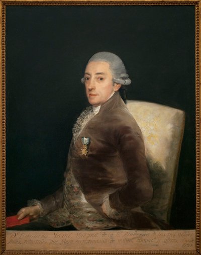 Porträtt av Don Bernardo de Iriarte (1735-1814). Målning av Francisco de Goya (1746-1828), olja på duk av Francisco de Goya