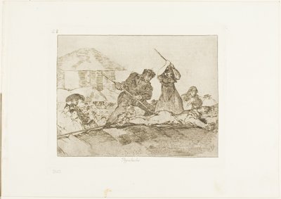 Rabble, skylt 28 från The Disasters of War av Francisco Jose de Goya y Lucientes