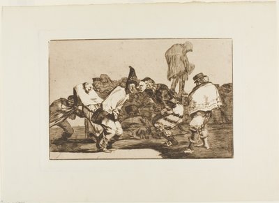 Gläd dig, Carnival, for Tomorrow You will Be Ashes, tallrik 14 från Los Proverbios av Francisco Jose de Goya y Lucientes