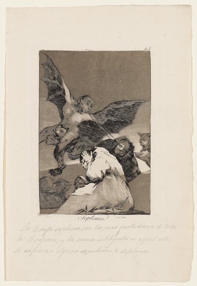Snitches, tallrik från "Los Caprichos", 1799 av Francisco de Goya
