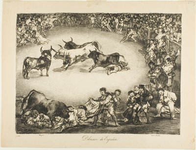 Spanish Entertainment, från The Bulls of Bordeaux av Francisco Jose de Goya y Lucientes