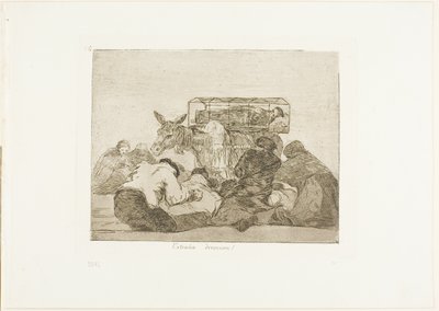 Strange Devotion!, skylt 66 från The Disasters of War av Francisco Jose de Goya y Lucientes