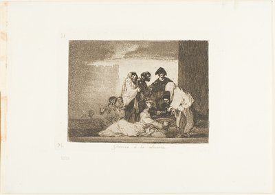Tack vare Millet, skylt 51 från The Disasters of War av Francisco Jose de Goya y Lucientes