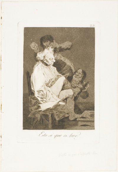 Det är verkligen att kunna läsa, skylt 29 från Los Caprichos av Francisco Jose de Goya y Lucientes