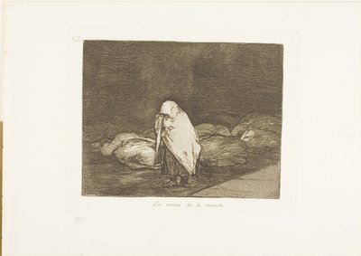 The Beds of Death, skylt 62 från The Disasters of War av Francisco Jose de Goya y Lucientes