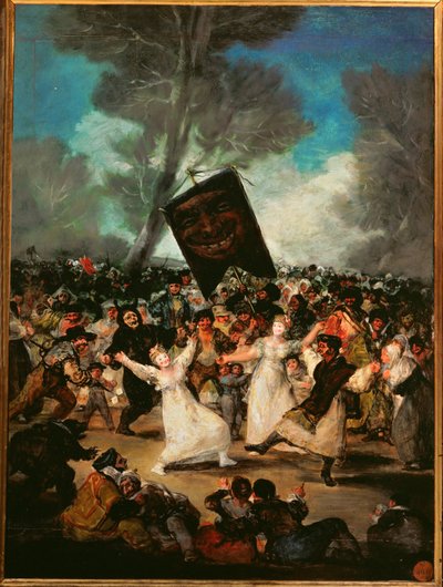 The Burial of the Sardine (målning på trä) av Francisco Jose de Goya y Lucientes