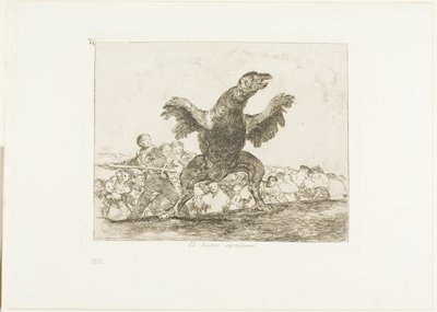 The Carnivorous Vulture, skylt 76 från The Disasters of War av Francisco Jose de Goya y Lucientes