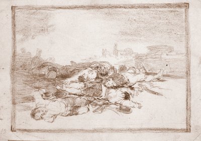 The Disasters of War: Och mycket mer (förberedande ritning av Francisco de Goya