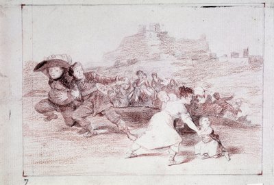 The Disasters of War: Jag såg det (förberedande ritning av Francisco de Goya