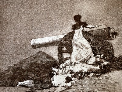 The Disasters of War: Que Valor! (Vilket mod) (detalj) av Francisco Jose de Goya y Lucientes