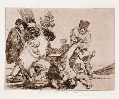 Krigets katastrofer: Vad mer kan vi göra? (Gravering efter ritning av Francisco de Goya