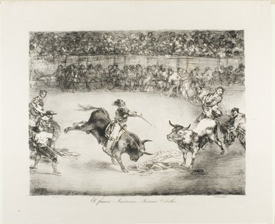 Den berömda amerikanen, Mariano Ceballos, från The Bulls of Bordeaux av Francisco Jose de Goya y Lucientes