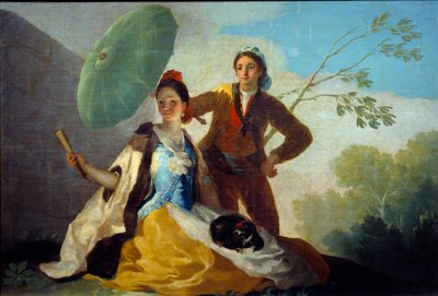 Parasollmålningen av Francisco de Goya (1746-1828) 1700-talets Madrid Prado Museum av Francisco de Goya