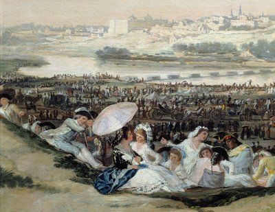 The Prairie of San Isidro (San Isidro) - Målning av Francisco De Goya (1746-1828) av Francisco de Goya