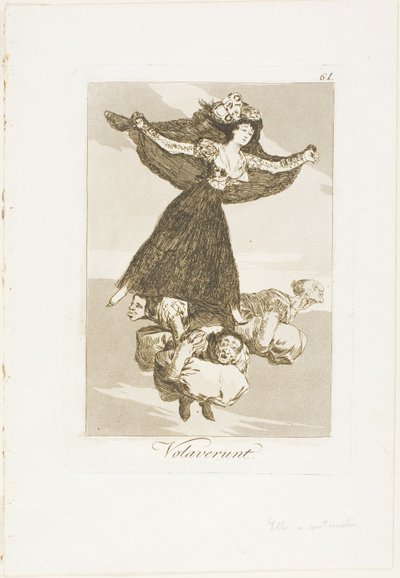 They Have Flown, tallrik 61 från Los Caprichos (Caprices) av Francisco Jose de Goya y Lucientes