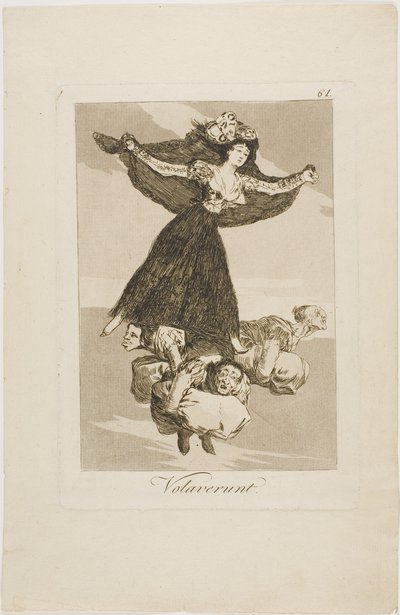 They Have Flown, tallrik 61 från Los Caprichos av Francisco Jose de Goya y Lucientes