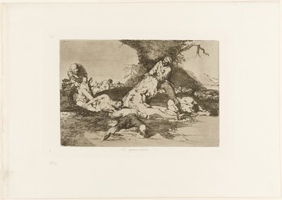 They Make Use of Them, skylt 16 från The Disasters of War av Francisco Jose de Goya y Lucientes