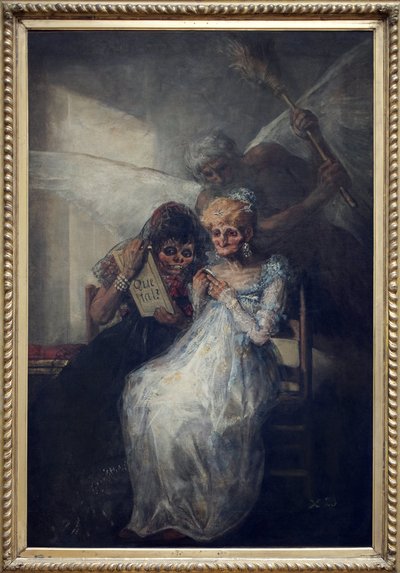 Tid, sa Les Vieilles. Målning av Francisco de Goya y Lucientes (1746-1828), olja på duk, cirka 1808-1812, spansk konst tidigt 1800-tal. Lille konstmuseum. av Francisco de Goya
