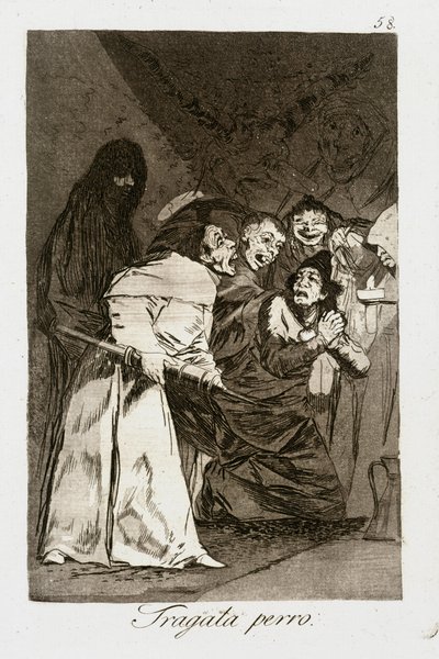 Svälj det, hund (Caprichos 58) av Francisco Jose de Goya y Lucientes
