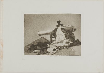 What Courage!, tallrik sju från The Disasters of War av Francisco Jose de Goya y Lucientes