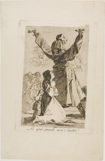 What a Tailor Can Do!, skylt 52 från Los Caprichos av Francisco Jose de Goya y Lucientes