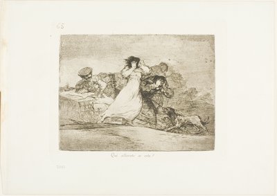Vad är detta ståhej?, skylt 65 från The Disasters of War av Francisco Jose de Goya y Lucientes
