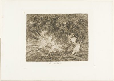 Will She Rise Again?, skylt 80 från The Disasters of War av Francisco Jose de Goya y Lucientes