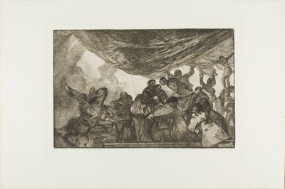Utan att berömma sig själv varken till Gud eller djävulen, tavla 15 från Los Proverbios av Francisco Jose de Goya y Lucientes
