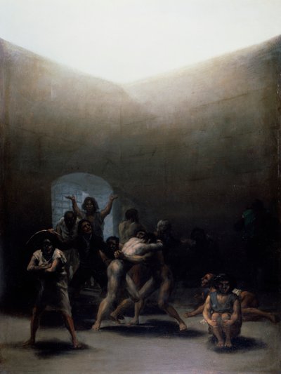 Gård med galningar av Francisco Jose de Goya y Lucientes