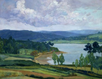 RIA GALLEGA-OLEO / CANVAS – 90X126–1930 / 36– av Francisco Llorens Diaz