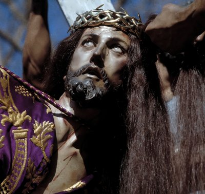 Fallet,detalj av en processionsflotte av den heliga veckan i Murcia (foto) av Francisco Salzillo