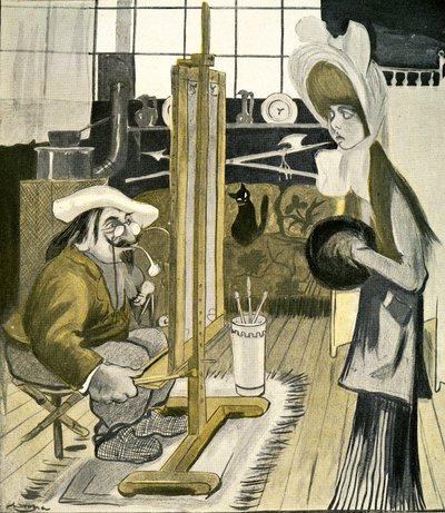 En ung engelsk kvinde poserer for en fransk kunstner, 1903 sverige av Francisco Sancha y Lengo
