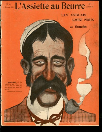 Omslag till "" The Butter Plate"", nummer 92, Satirical in Colors av Francisco Sancha y Lengo