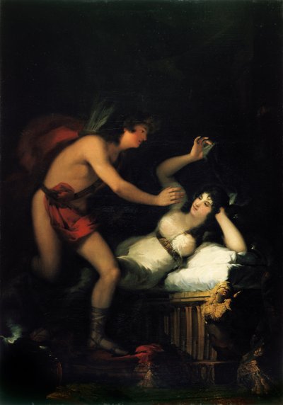 Allegori om kärlek Amor och psyke av Francisco de Goya