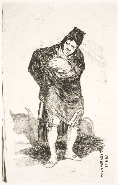 Andalusisk smugglare, med tjur av Francisco de Goya