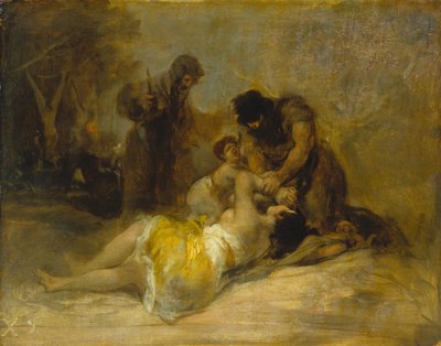 Överfall på en kvinna av Francisco de Goya