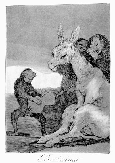 bravo! En karikatyr av musikaliska kvällar, 1799 av Francisco de Goya